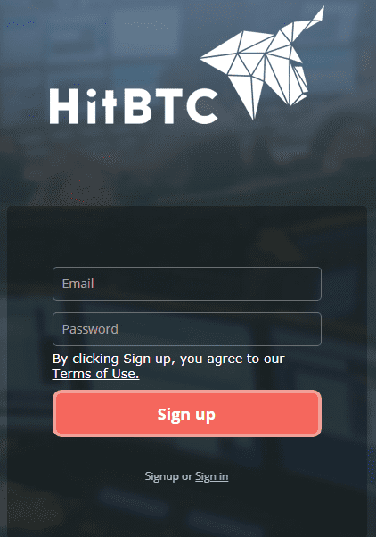 Регистрация на бирже Hitbtc